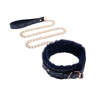 Sportsheets Sex & Mischief Cougar Fur Collar & Leash - Horny Stoner