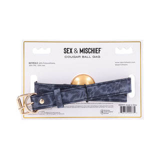Sportsheets Sex & Mischief Cougar Ball Gag - Horny Stoner