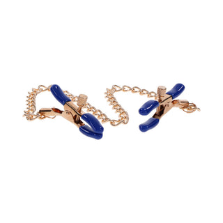 Sportsheets Sex & Mischief Cougar Chained Nipple Clamps - Horny Stoner