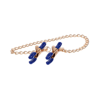 Sportsheets Sex & Mischief Cougar Chained Nipple Clamps - Horny Stoner