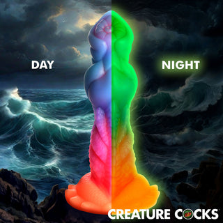 Creature Cocks Aqua-Cock Glow-in-the-Dark Silicone Dildo - Horny Stoner