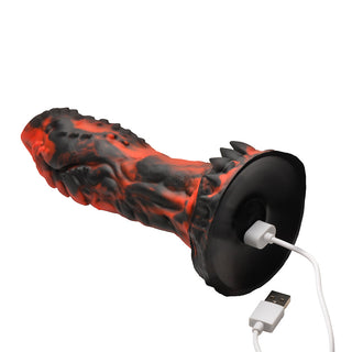 Creature Cocks Inferno Cock Vibrating Silicone Dildo with Remote - Horny Stoner