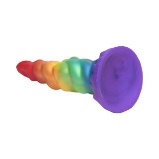 Creature Cocks Rainbow Horn Silicone Dildo - Horny Stoner