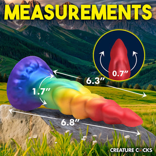 Creature Cocks Rainbow Horn Silicone Dildo - Horny Stoner