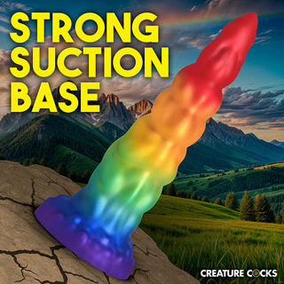 Creature Cocks Rainbow Horn Silicone Dildo - Horny Stoner