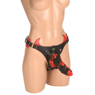 Creature Cocks Horny Devil Strap-On Harness - Red