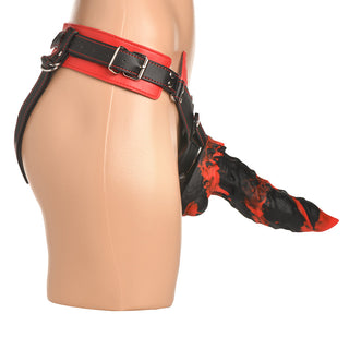 Creature Cocks Horny Devil Strap-On Harness - Red