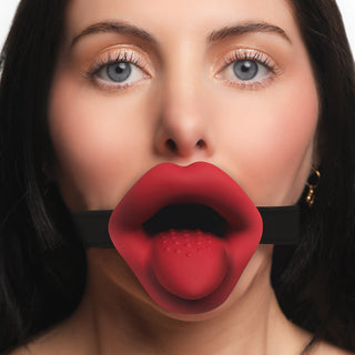 Master Series Vibrating Lips Mouth Gag - Horny Stoner