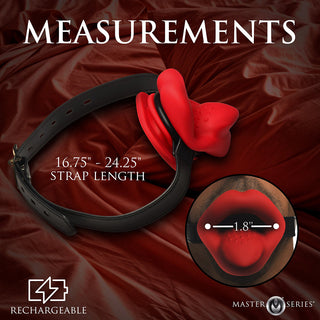 Master Series Vibrating Lips Mouth Gag - Horny Stoner