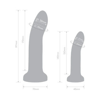 Together Duo 2-Piece Silicone Dildo & Harness Set