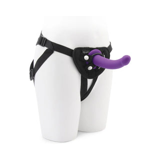 Together Tilt Vibrating Silicone Dildo & Harness Set