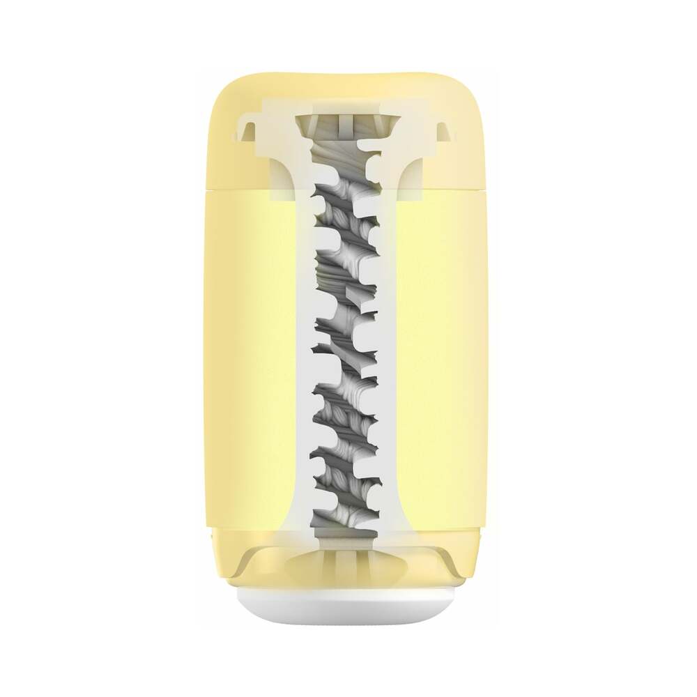 Tenga Puffy Stroker Custard Yellow - Horny Stoner