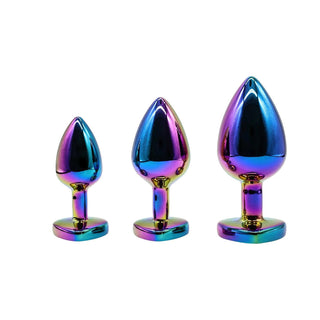 Adam & Eve Rainbow Heart Anal Plug Training Set - Horny Stoner