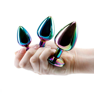 Adam & Eve Rainbow Heart Anal Plug Training Set - Horny Stoner