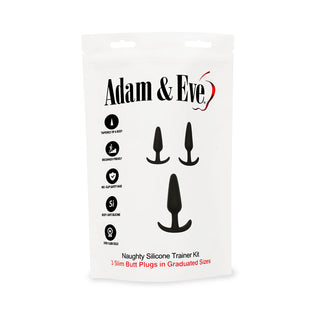 Adam & Eve Naughty Silicone Trainer Kit Black - Horny Stoner