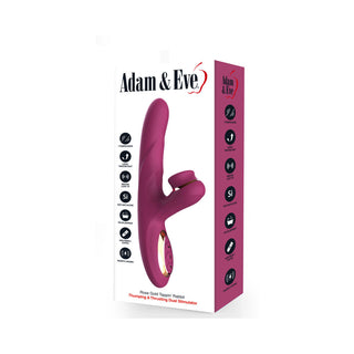 Adam & Eve Rose Gold Tappin' Rabbit - Horny Stoner