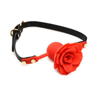 Master Series Blossom Gag Silicone Rose Gag - Horny Stoner