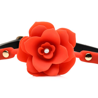 Master Series Blossom Gag Silicone Rose Gag - Horny Stoner