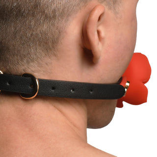 Master Series Blossom Gag Silicone Rose Gag - Horny Stoner