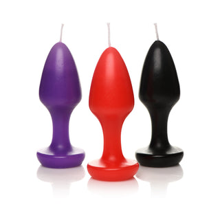 Master Series Kink Inferno Drip Candles Black/Purple/Red - Horny Stoner
