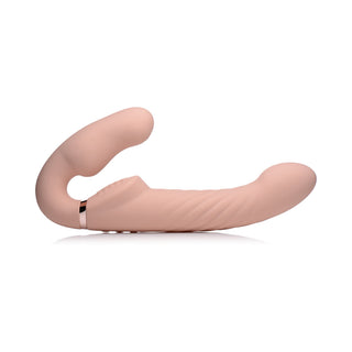 Strap U 10X Swirl Ergo-Fit Inflatable & Vibrating Strapless Strap-On Bare - Horny Stoner