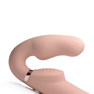 Strap U 10X Swirl Ergo-Fit Inflatable & Vibrating Strapless Strap-On Bare - Horny Stoner