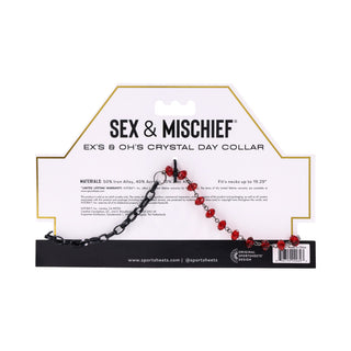 Sportsheets Sex & Mischief Ex's & Oh's Crystal Day Collar - Horny Stoner