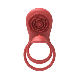 Adam & Eve Vibrating Rose Girth Enhancer - Couples Triple Stimulator