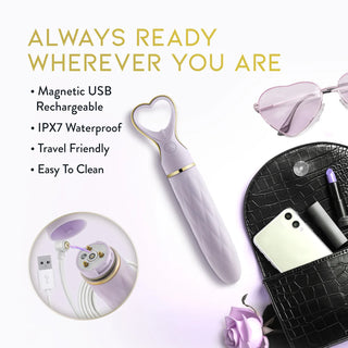 Delice Heartthrob Lavender Love Rechargeable Finger Vibrator