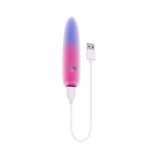 Evolved Paradise Bullet Rechargeable Dual Layer Silicone Bullet Vibrator Pink/Purple - Horny Stoner