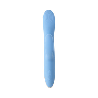 Playboy Up & Away Rechargeable Silicone Rabbit Vibrator Blue - Horny Stoner