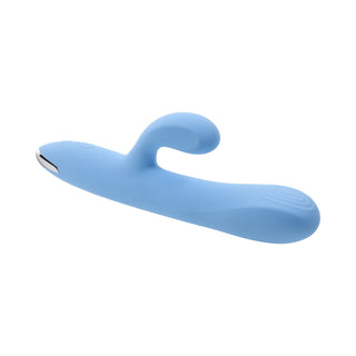 Playboy Up & Away Rechargeable Silicone Rabbit Vibrator Blue - Horny Stoner