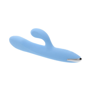 Playboy Up & Away Rechargeable Silicone Rabbit Vibrator Blue - Horny Stoner