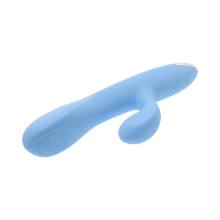 Playboy Up & Away Rechargeable Silicone Rabbit Vibrator Blue - Horny Stoner