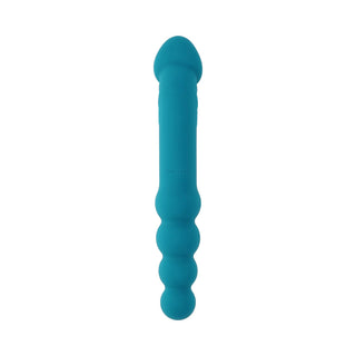 Evolved Flip Flop Rechargeable Silicone Dual-Ended Vibrator Teal - Horny Stoner