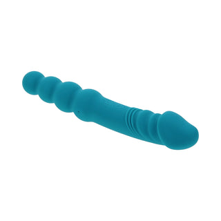 Evolved Flip Flop Rechargeable Silicone Dual-Ended Vibrator Teal - Horny Stoner