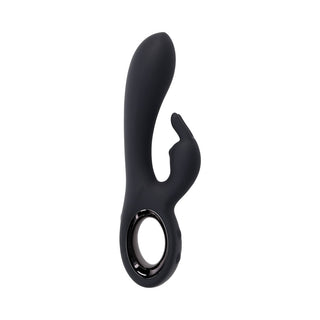 Playboy Late Night Bunny Rechageable Dual Stimulator Silicone Black - Horny Stoner