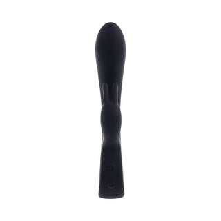 Playboy Late Night Bunny Rechageable Dual Stimulator Silicone Black - Horny Stoner