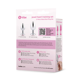 b-Vibe Jewel Metal Training Plug Set - Horny Stoner