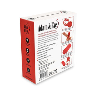 Adam & Eve Double Ring Vibrating Rose Cock Ring - Horny Stoner