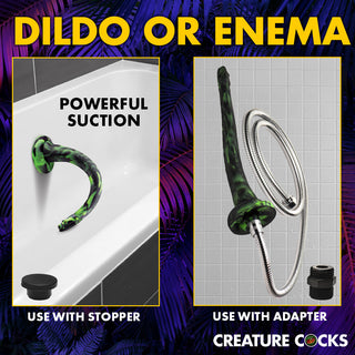 Creature Cocks Spitting Serpent Silicone Enema Snake - Horny Stoner