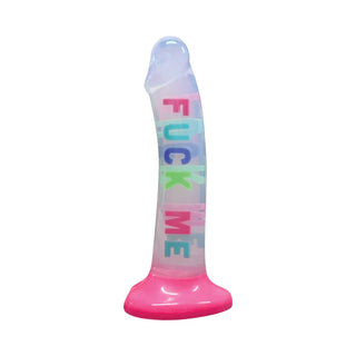 Cotton Candy Fuck Me 8in Silicone Dildo