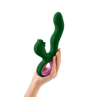 FemmeFunn Pallina Rechargeable Triple Action Thumping Rabbit Vibrator With Triple Ball Rotating External Stimulator
