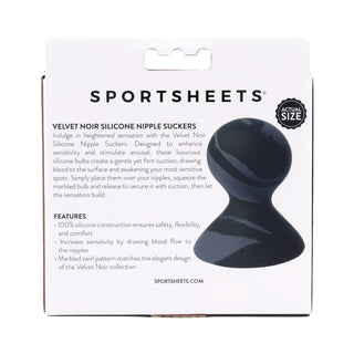 Sportsheets Velvet Noir Silicone Nipple Suckers - Horny Stoner
