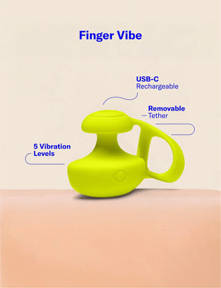 Dame Fin 2.0 Finger Vibe With Removable Tether