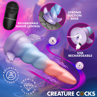 Creature Cocks Deluxe Dream Rider Vibrating Unicorn Silicone Dildo - Horny Stoner