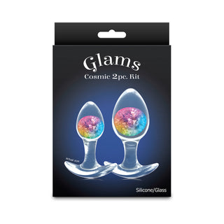 Cosmic Glams 2-Piece Rainbow Butt Plug Kit