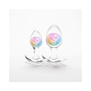 Cosmic Glams 2-Piece Rainbow Butt Plug Kit