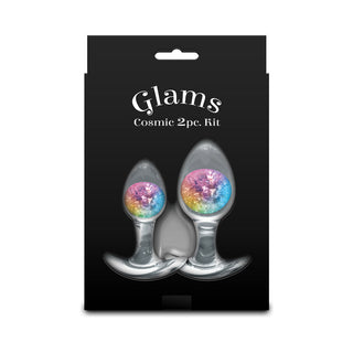 Cosmic Glams 2-Piece Rainbow Butt Plug Kit