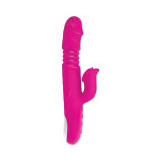 The Royale Passion Heat Thrusting Warming Rabbit Style Vibrator With External Flicking Tongue Stimulator